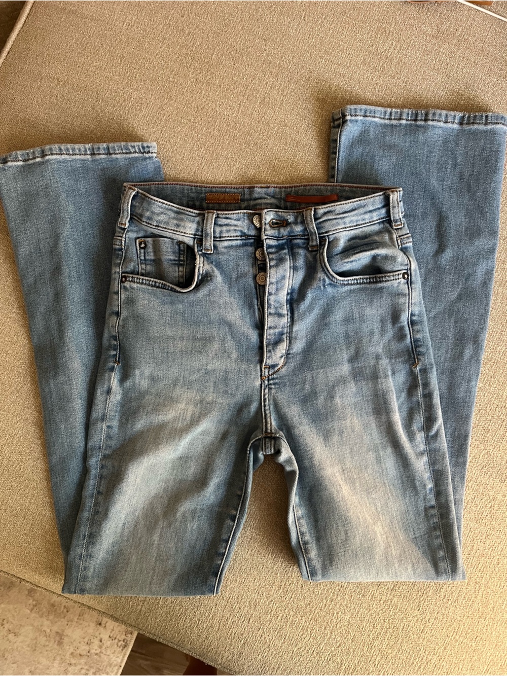 Pilcro Anthropologie Size 28 The Icon Flare Jeans Button
Fly High Rise Denim